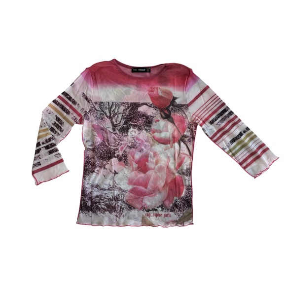 Pink and White Long Sleeve Top - Picture 1 of 3
